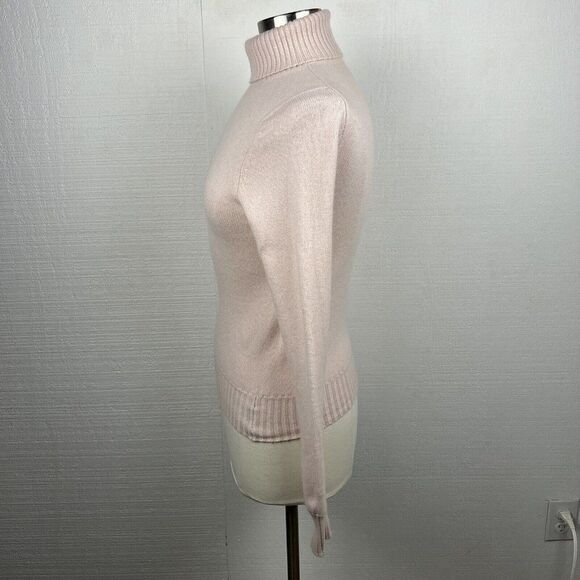 Corgi Knitwear M Womens Light Pink Turtleneck Sweater Cashmere Jumper Soft - Picture 4 of 7